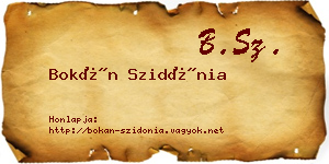 Bokán Szidónia névjegykártya